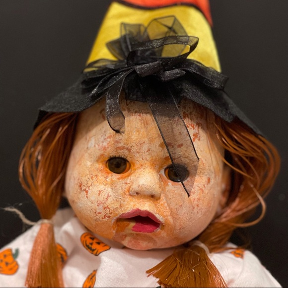 Creepy Doll Mrs. Pumpkin & Mr. Spice had a baby Latte. - Picture 2 of 2